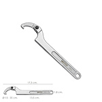 Llave de Gancho Articulada Para tuberias - Medida: Ø 15 a 35 mm.